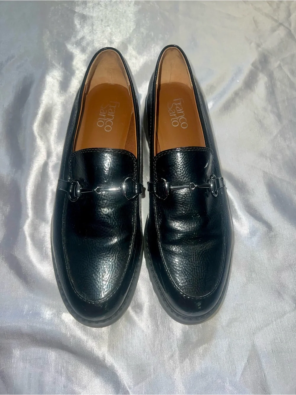 Franco Sarto Men's Black Leather Bit Loafers